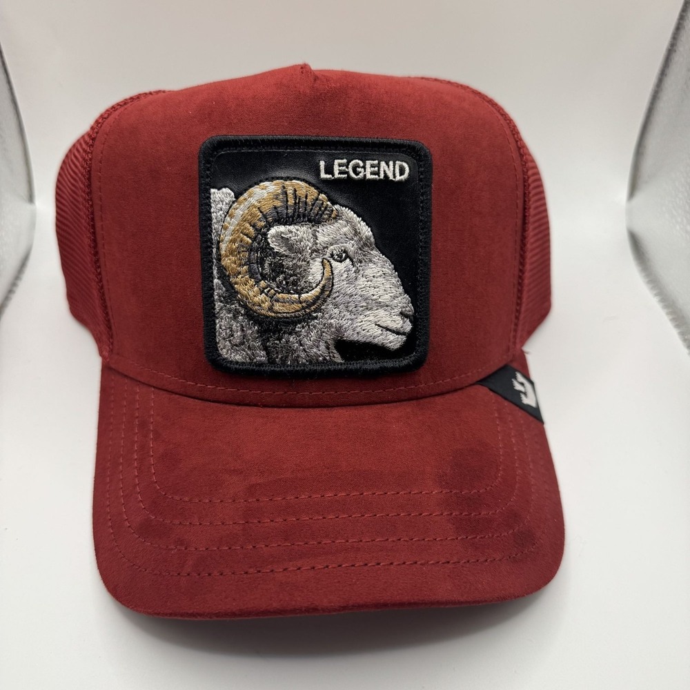 Goorin Bros Legend Red Trucker Hat Adjustable Mesh Snapback the Farm